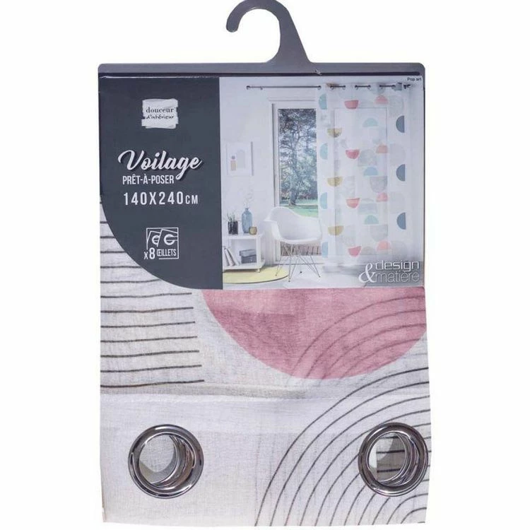 Paris Prix Rideau Voilage à Œillets Pop Art 140x240cm Bleu 7 Paris Prix Rideau Voilage à Œillets Pop Art 140x240cm Bleu – Image 5