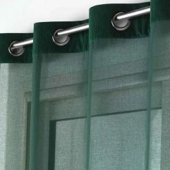 Paris Prix Rideau Voilage à Œillets Casual 140x240cm Vert -Auchan Boutique B2CD 3507