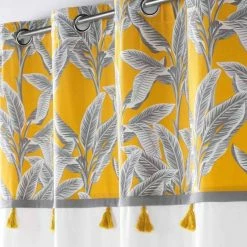 Paris Prix Rideau à Œillets Isibelle 140x240cm Jaune -Auchan Boutique B2CD 352