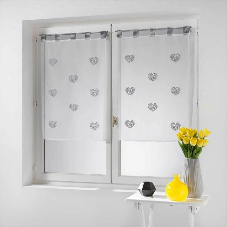 Paris Prix Paire De Voilages Brodés Cory 60x120cm Gris 3 Paris Prix Paire De Voilages Brodés Cory 60x120cm Gris