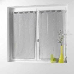 Paris Prix Paire De Voilages Linahe 60x120cm Gris
