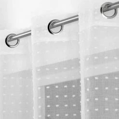 Paris Prix Rideau Voilage à Œillets Pomponella 140x240cm Blanc 8 Paris Prix Rideau Voilage à Œillets Pomponella 140x240cm Blanc -Auchan Boutique B2CD 3562