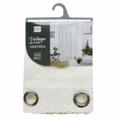 Paris Prix Rideau Voilage à Œillets Pomponella 140x240cm Blanc 10 Paris Prix Rideau Voilage à Œillets Pomponella 140x240cm Blanc -Auchan Boutique B2CD 3564