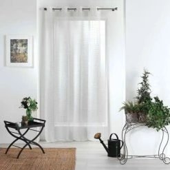 Paris Prix Rideau Voilage à Œillets Pomponella 140x240cm Blanc 11 Paris Prix Rideau Voilage à Œillets Pomponella 140x240cm Blanc -Auchan Boutique B2CD 3565