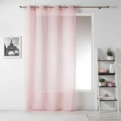 Paris Prix Voilage à Pompons Pomponi 140x240cm Rose