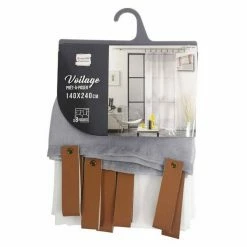 Paris Prix Rideau Voilage à Passants Loft Atelier 140x240cm Gris -Auchan Boutique B2CD 3584