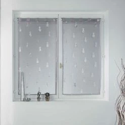 Paris Prix Paire De Voilages Samba 60x160cm Gris & Argent