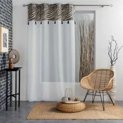 Paris Prix Rideau Voilage à Œillets Maroni 140x240cm Blanc 9 Paris Prix Rideau Voilage à Œillets Maroni 140x240cm Blanc -Auchan Boutique B2CD 3590