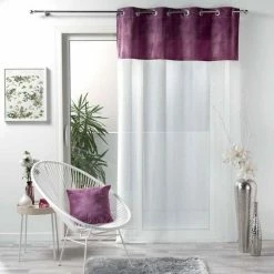 Paris Prix Rideau Voilage à Œillets Melrose 140x240cm Prune 9 Paris Prix Rideau Voilage à Œillets Melrose 140x240cm Prune -Auchan Boutique B2CD 3605