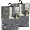 TOILINUX Lot De 2 Rideaux De Salon Occultants 8 œillets - 140 X 260 Cm - Gris -Auchan Boutique B2CD 361
