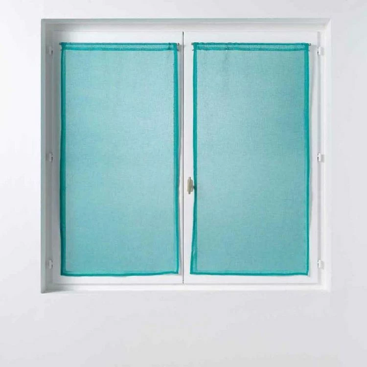Paris Prix Paire De Voilages Sandra 60x160cm Bleu 3 Paris Prix Paire De Voilages Sandra 60x160cm Bleu