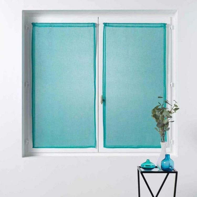 Paris Prix Paire De Voilages Sandra 60x160cm Bleu 5 Paris Prix Paire De Voilages Sandra 60x160cm Bleu – Image 3