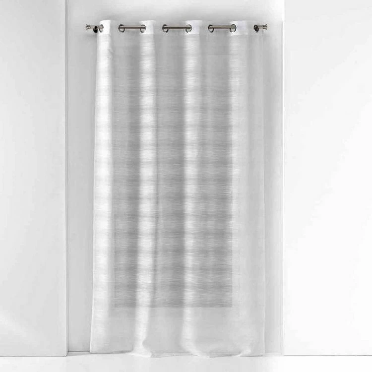 Paris Prix Rideau Voilage à Œillets Effie 140x280cm Gris 3 Paris Prix Rideau Voilage à Œillets Effie 140x280cm Gris