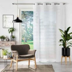 Paris Prix Rideau Voilage à Œillets Effie 140x280cm Gris 9 Paris Prix Rideau Voilage à Œillets Effie 140x280cm Gris -Auchan Boutique B2CD 3628