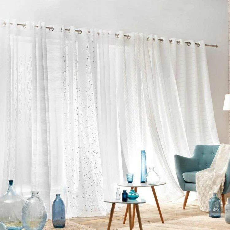 Paris Prix Rideau Voilage à Œillets Effie 140x280cm Gris 6 Paris Prix Rideau Voilage à Œillets Effie 140x280cm Gris – Image 4