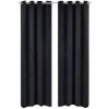 VIDAXL Rideau Occultant 2 Pcs Avec œillets Metalliques 135x175 Cm Noir -Auchan Boutique B2CD 363