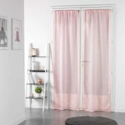 Paris Prix Paire De Voilages Pointille 70x240cm Saumon