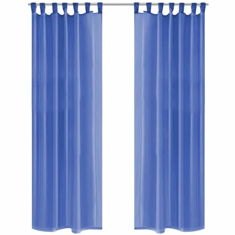 VIDAXL Rideau Occultant 2 Pcs Voile 140 X 175 Cm Bleu Royal 3 VIDAXL Rideau Occultant 2 Pcs Voile 140 X 175 Cm Bleu Royal