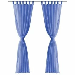 VIDAXL Rideau Occultant 2 Pcs Voile 140 X 175 Cm Bleu Royal 9 VIDAXL Rideau Occultant 2 Pcs Voile 140 X 175 Cm Bleu Royal -Auchan Boutique B2CD 3654