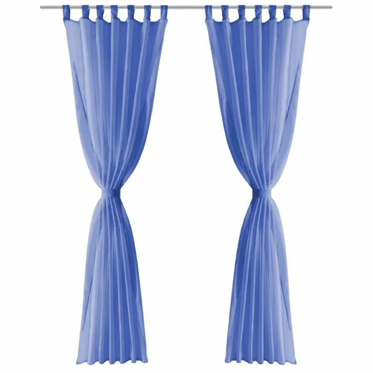 VIDAXL Rideau Occultant 2 Pcs Voile 140 X 175 Cm Bleu Royal 5 VIDAXL Rideau Occultant 2 Pcs Voile 140 X 175 Cm Bleu Royal – Image 3