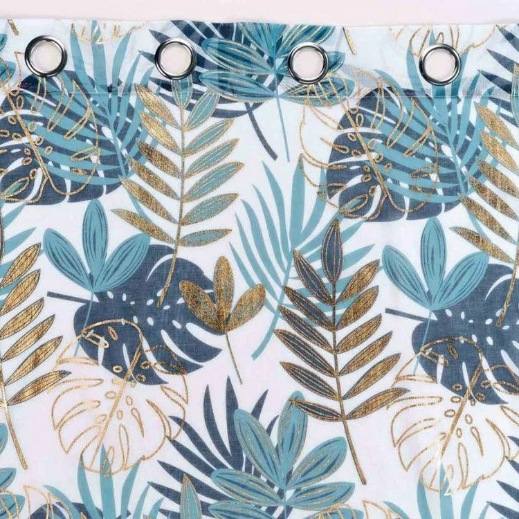 Paris Prix Rideau Voilage à Œillets Ornella 140x240cm Blanc & Bleu 5 Paris Prix Rideau Voilage à Œillets Ornella 140x240cm Blanc & Bleu – Image 3