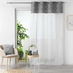 Paris Prix Rideau Voilage à Œillets Sibel 140x240cm Gris 11 Paris Prix Rideau Voilage à Œillets Sibel 140x240cm Gris -Auchan Boutique B2CD 3676