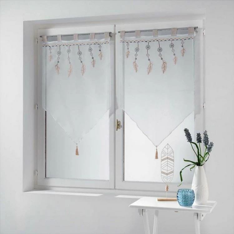 Paris Prix Paire De Voilages Brodés Winona 60x160cm Taupe 3 Paris Prix Paire De Voilages Brodés Winona 60x160cm Taupe