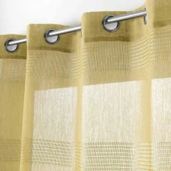 Paris Prix Rideau Voilage à Œillets Ajourela 140x240cm Jaune -Auchan Boutique B2CD 3698