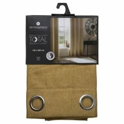 ATMOSPHERA Rideau De Salon Occultant 8 œillet - 140 X 260 Cm - Ocre -Auchan Boutique B2CD 370