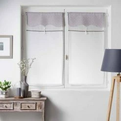 Paris Prix Paire De Voilages Charmina 60x90cm Gris