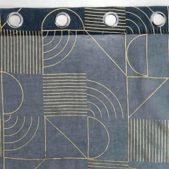 Paris Prix Rideau Voilage à Œillets Lineor 140x240cm Marine -Auchan Boutique B2CD 3714