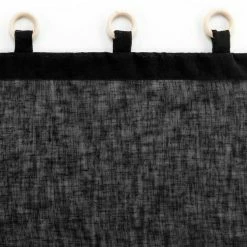 Paris Prix Rideau Voilage à Œillets Minalisa 140x240cm Noir -Auchan Boutique B2CD 3744