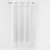 Paris Prix Rideau Voilage à Œillets Arty Line 140x240cm Blanc & Argent