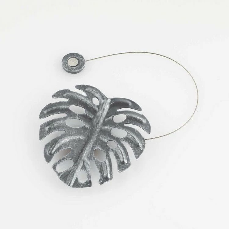 Paris Prix Embrasse De Rideau Aimantée Feuilletine 30cm Gris 3 Paris Prix Embrasse De Rideau Aimantée Feuilletine 30cm Gris