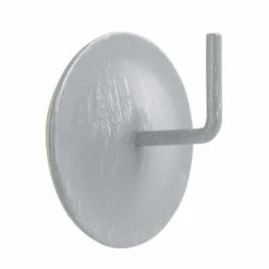 Paris Prix Lot De 2 Crochets Adhésifs Déco 11cm Gris & Argent