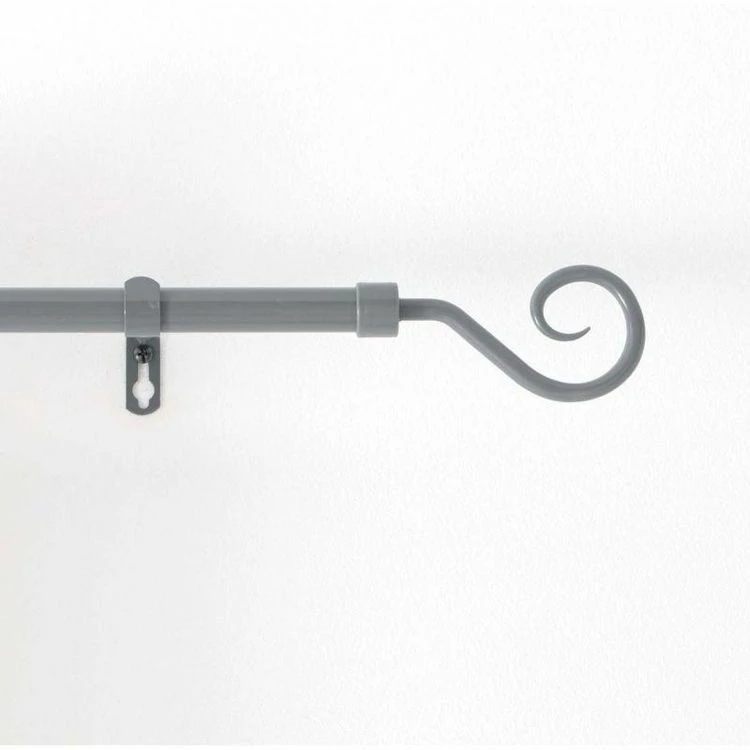 Paris Prix Kit Tringle Déco Extensible Hooky 120-210cm Gris 3 Paris Prix Kit Tringle Déco Extensible Hooky 120-210cm Gris