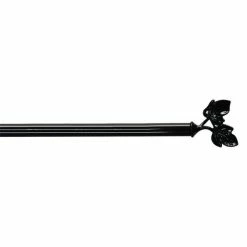 Paris Prix Tringle Déco Extensible Feuillina 60-80cm Noir