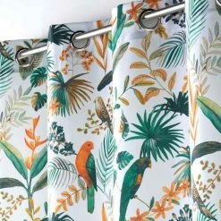 Paris Prix Rideau à Œillets Imprimé Panis 140x260cm Blanc -Auchan Boutique B2CD 383