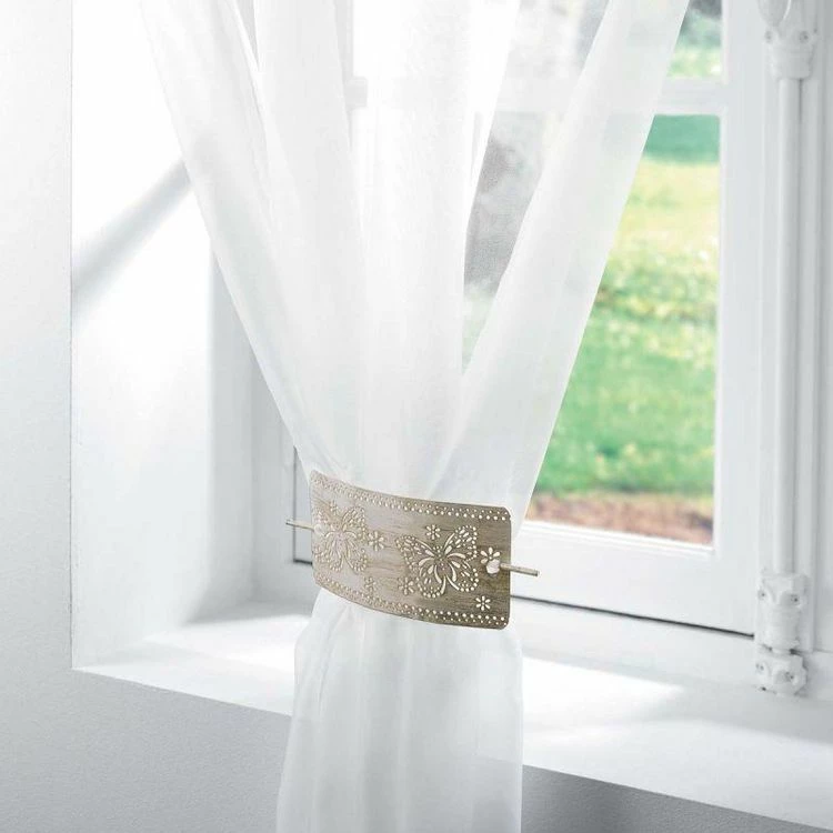 Paris Prix Embrasse De Rideau Broche Epicea 17cm Blanc 4 Paris Prix Embrasse De Rideau Broche Epicea 17cm Blanc – Image 2