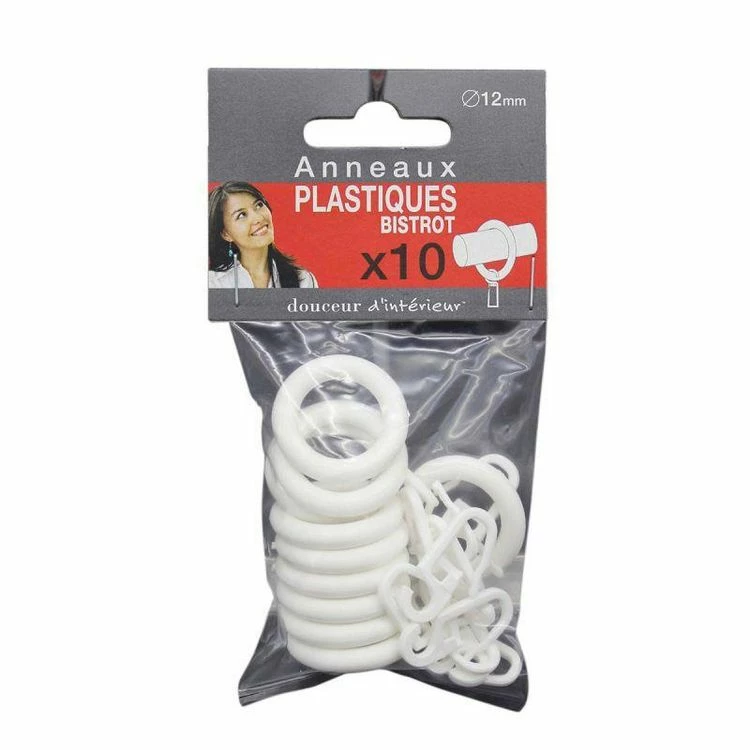 Paris Prix Lot De 10 Anneaux Bistrot 15cm Blanc 4 Paris Prix Lot De 10 Anneaux Bistrot 15cm Blanc – Image 2