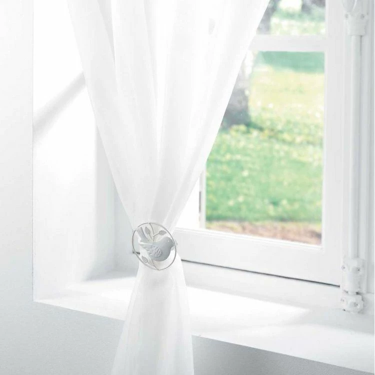 Paris Prix Lot De 2 Embrasses De Rideau Passero 8cm Blanc 4 Paris Prix Lot De 2 Embrasses De Rideau Passero 8cm Blanc – Image 2