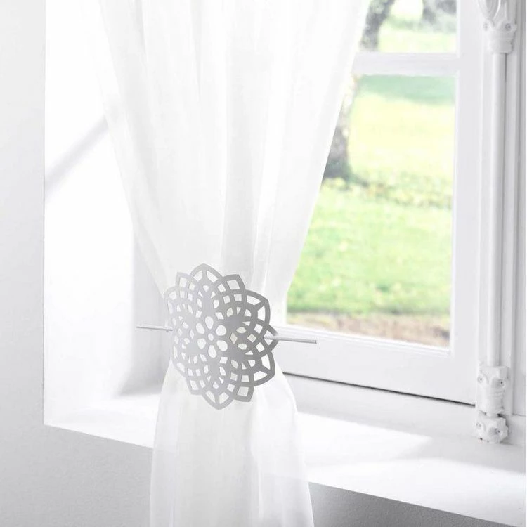 Paris Prix Embrasse De Rideau Broche Rosae 17cm Blanc 4 Paris Prix Embrasse De Rideau Broche Rosae 17cm Blanc – Image 2