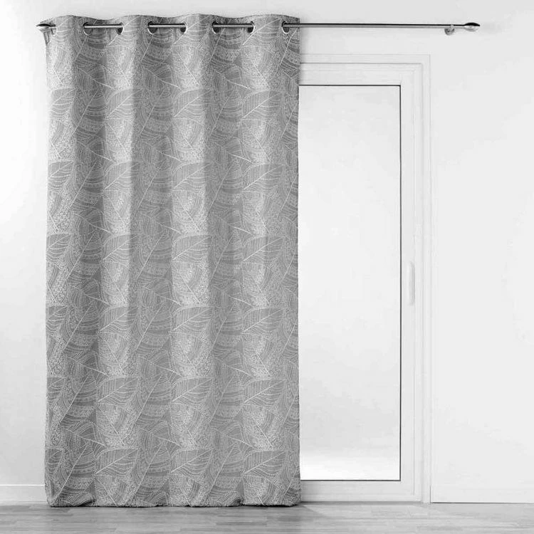 Paris Prix Rideau à Œillets Jacquard Floriss 140x280cm Gris 3 Paris Prix Rideau à Œillets Jacquard Floriss 140x280cm Gris