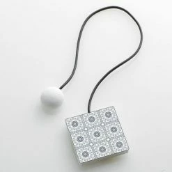 Paris Prix Embrasse De Rideau Aimantée Carelo 43cm Gris