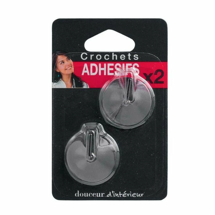 Paris Prix Lot De 2 Crochets Adhésifs Déco 11cm Nickel 4 Paris Prix Lot De 2 Crochets Adhésifs Déco 11cm Nickel – Image 2