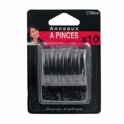 Paris Prix Lot De 10 Anneaux Pince 12cm Noir -Auchan Boutique B2CD 3940