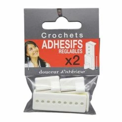 Paris Prix Lot De 2 Crochets Adhésifs Réglables 10cm Blanc 5 Paris Prix Lot De 2 Crochets Adhésifs Réglables 10cm Blanc -Auchan Boutique B2CD 3947