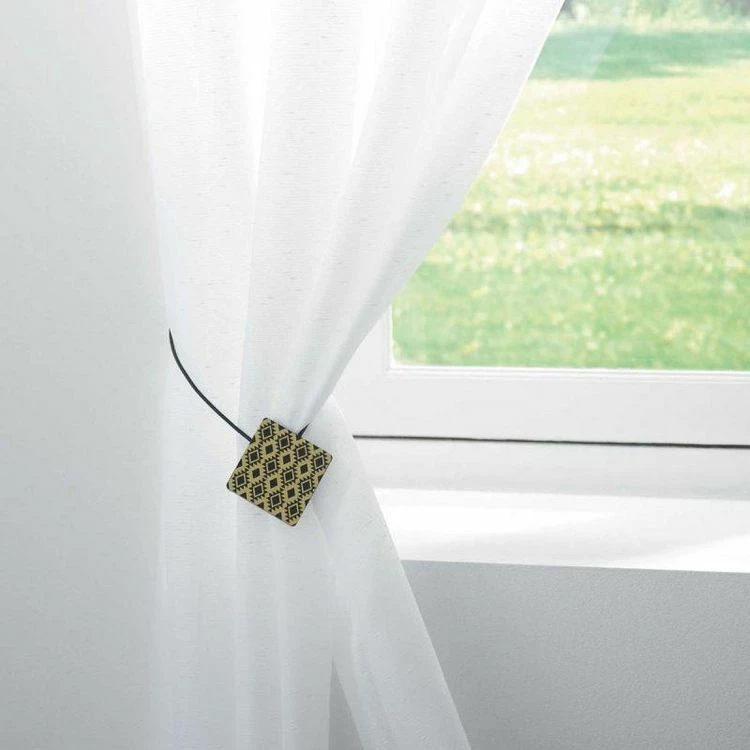 Paris Prix Embrasse De Rideau Aimantée Arlequin 43cm Noir 4 Paris Prix Embrasse De Rideau Aimantée Arlequin 43cm Noir – Image 2