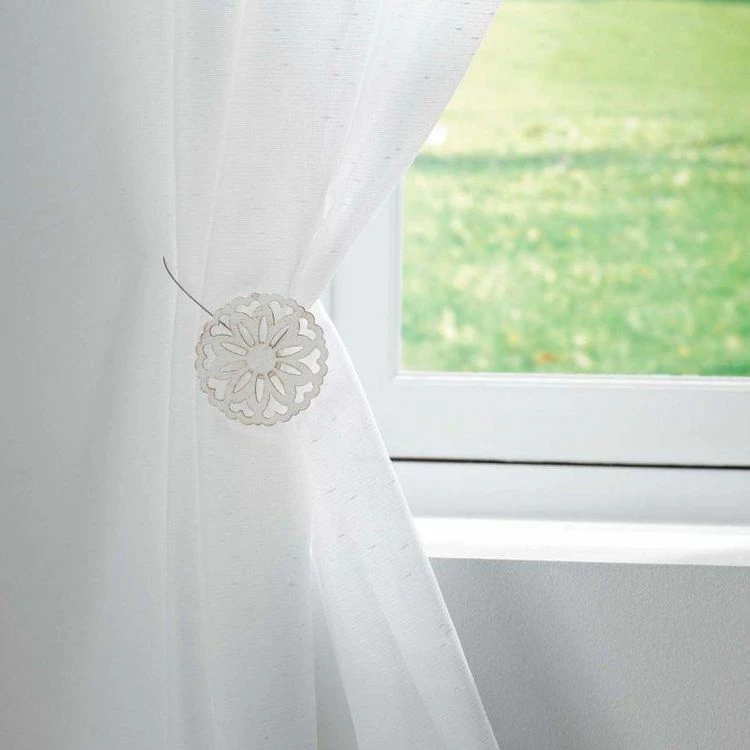 Paris Prix Embrasse De Rideau Aimantée Emmy 30cm Blanc 4 Paris Prix Embrasse De Rideau Aimantée Emmy 30cm Blanc – Image 2