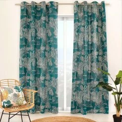 No Name Rideau à œillets 140x240 Sumatra émeraude Coton